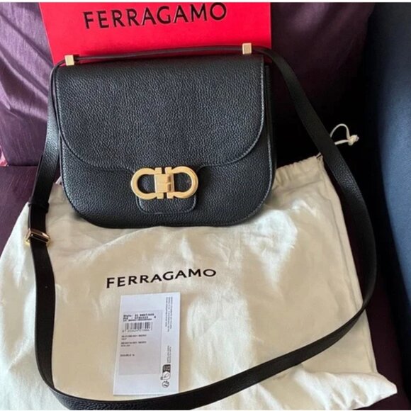 Ferragamo Double Gancini Crossbody New Bag with Tags - Picture 2 of 7